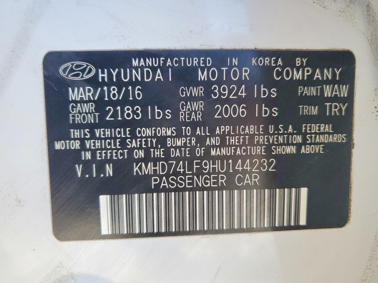 2017 HYUNDAI ELANTRA SE photo 12