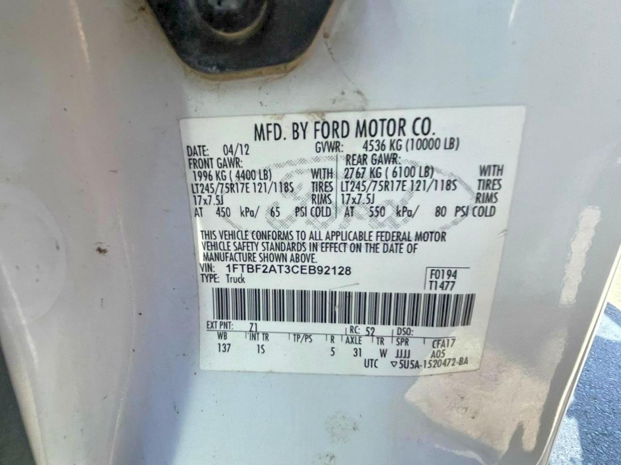 2012 FORD F250 SUPER DUTY photo 19
