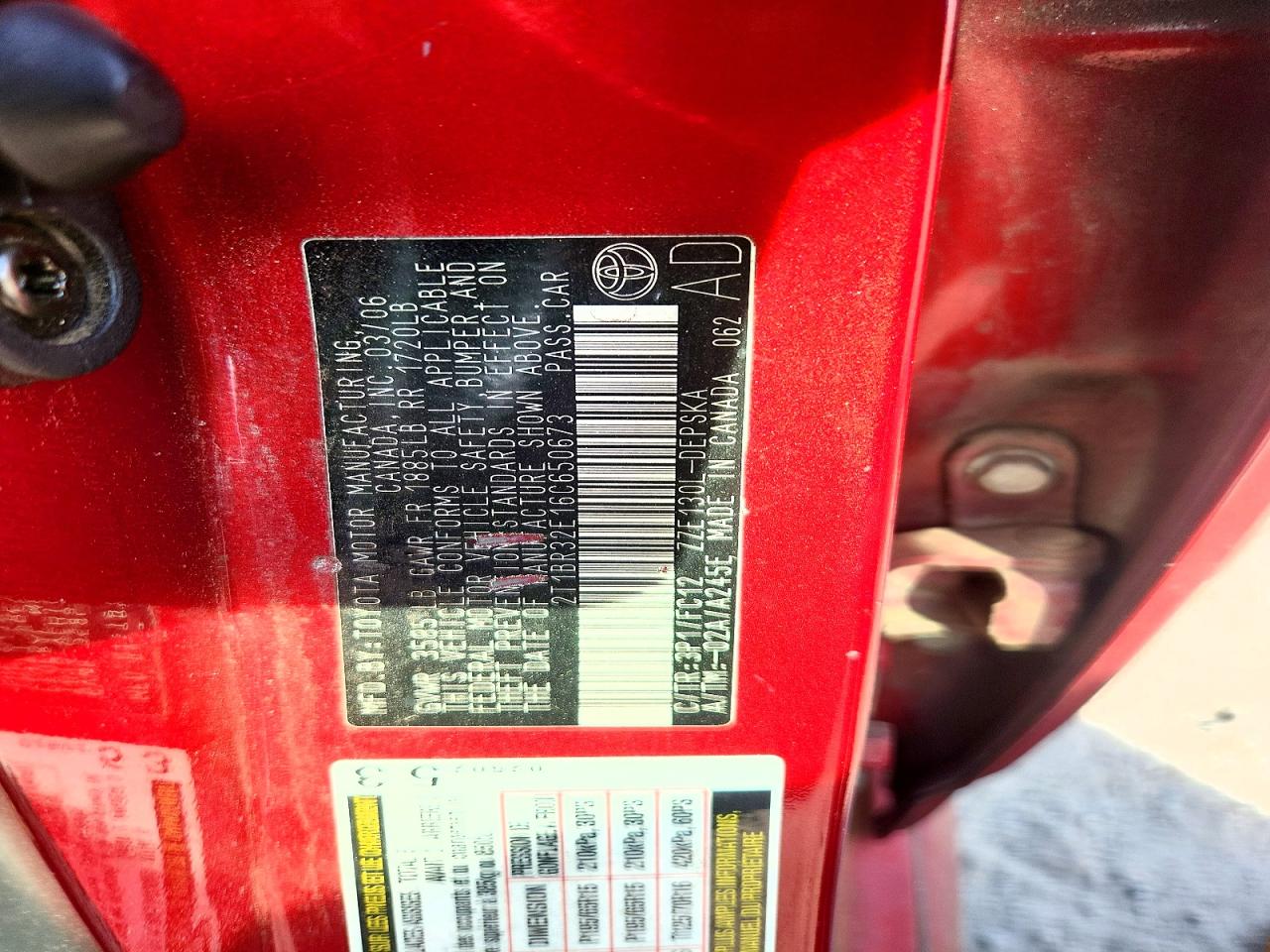2006 TOYOTA COROLLA CE photo 13