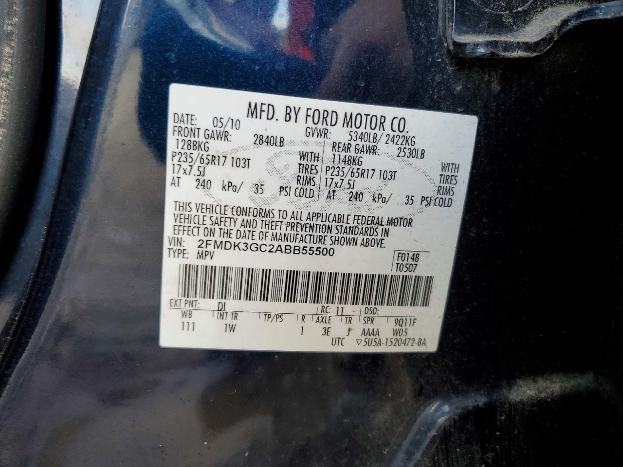2010 FORD EDGE SE photo 13