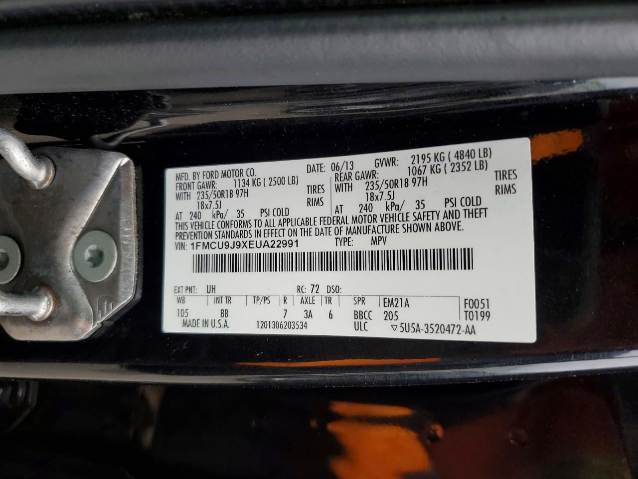 2014 FORD ESCAPE TITANIUM photo 12