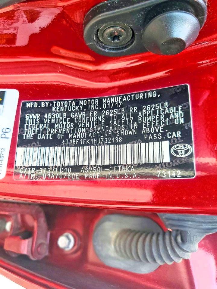 2017 TOYOTA CAMRY LE photo 12