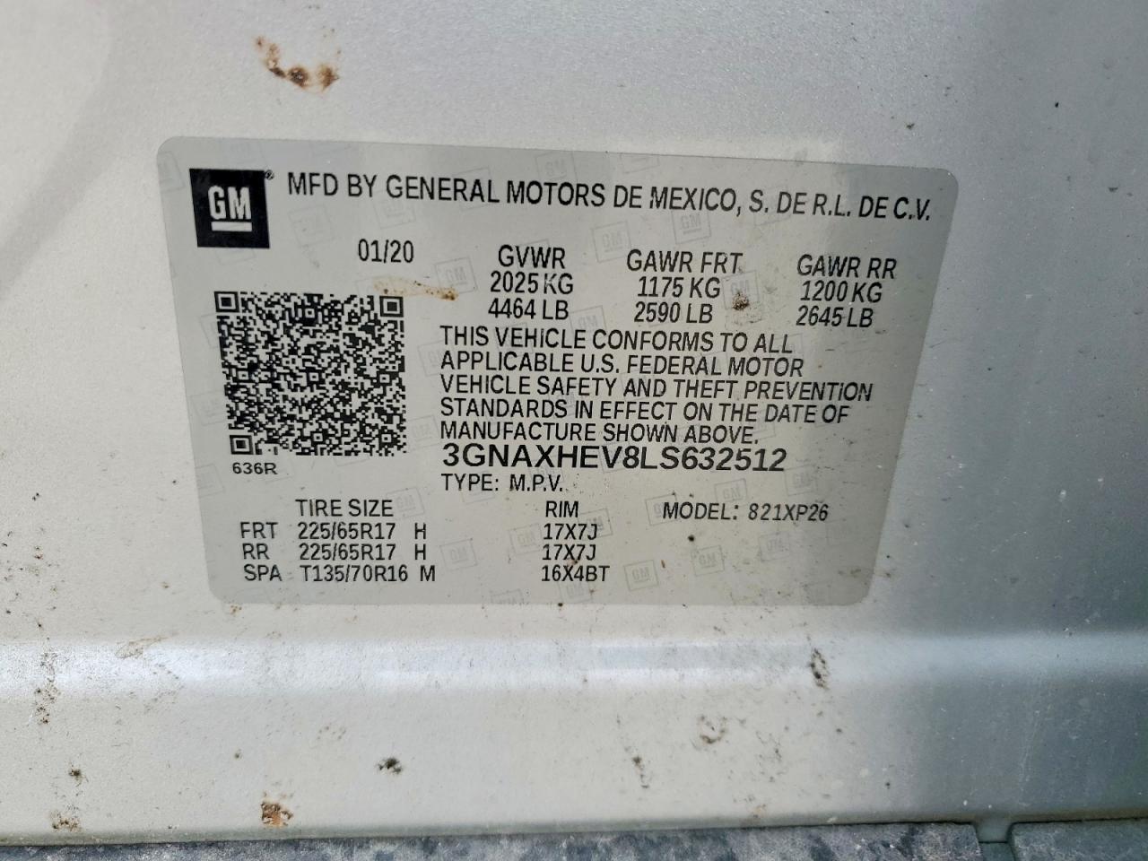 2020 CHEVROLET EQUINOX LS photo 13