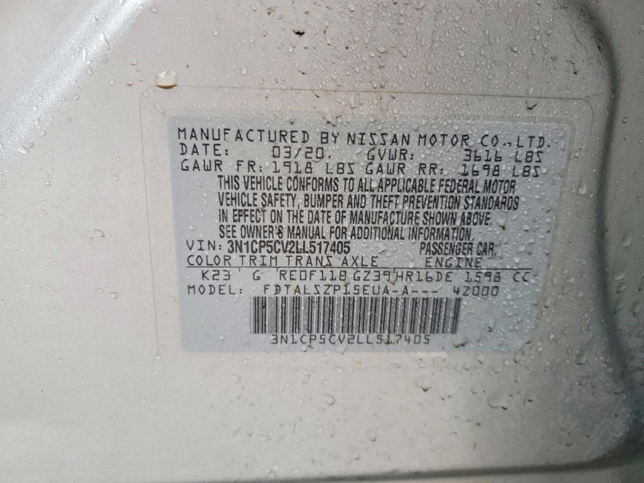 2020 NISSAN KICKS SV photo 13