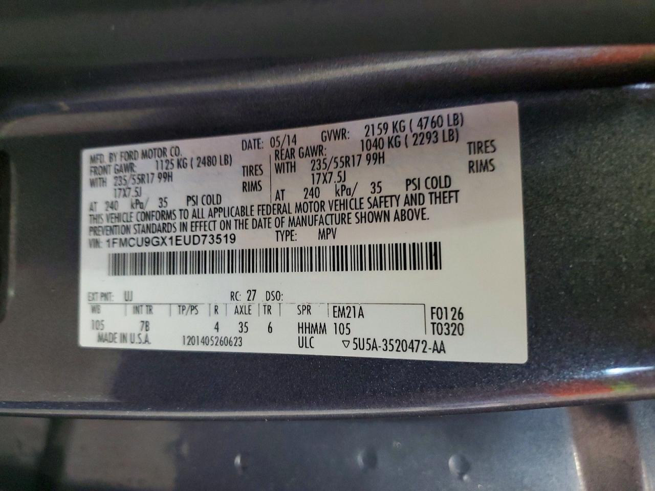 2014 FORD ESCAPE SE photo 27