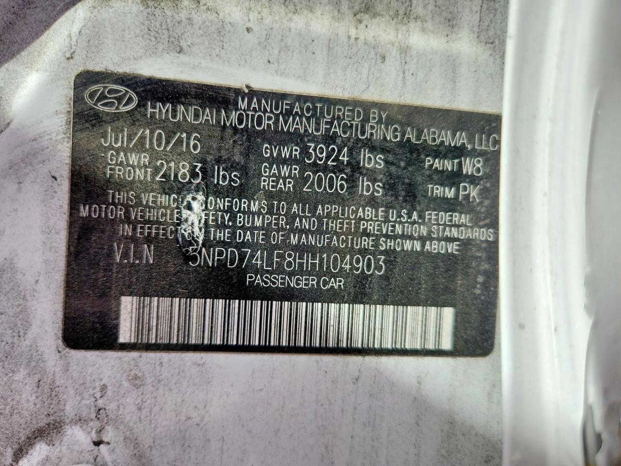 2017 HYUNDAI ELANTRA SE photo 12
