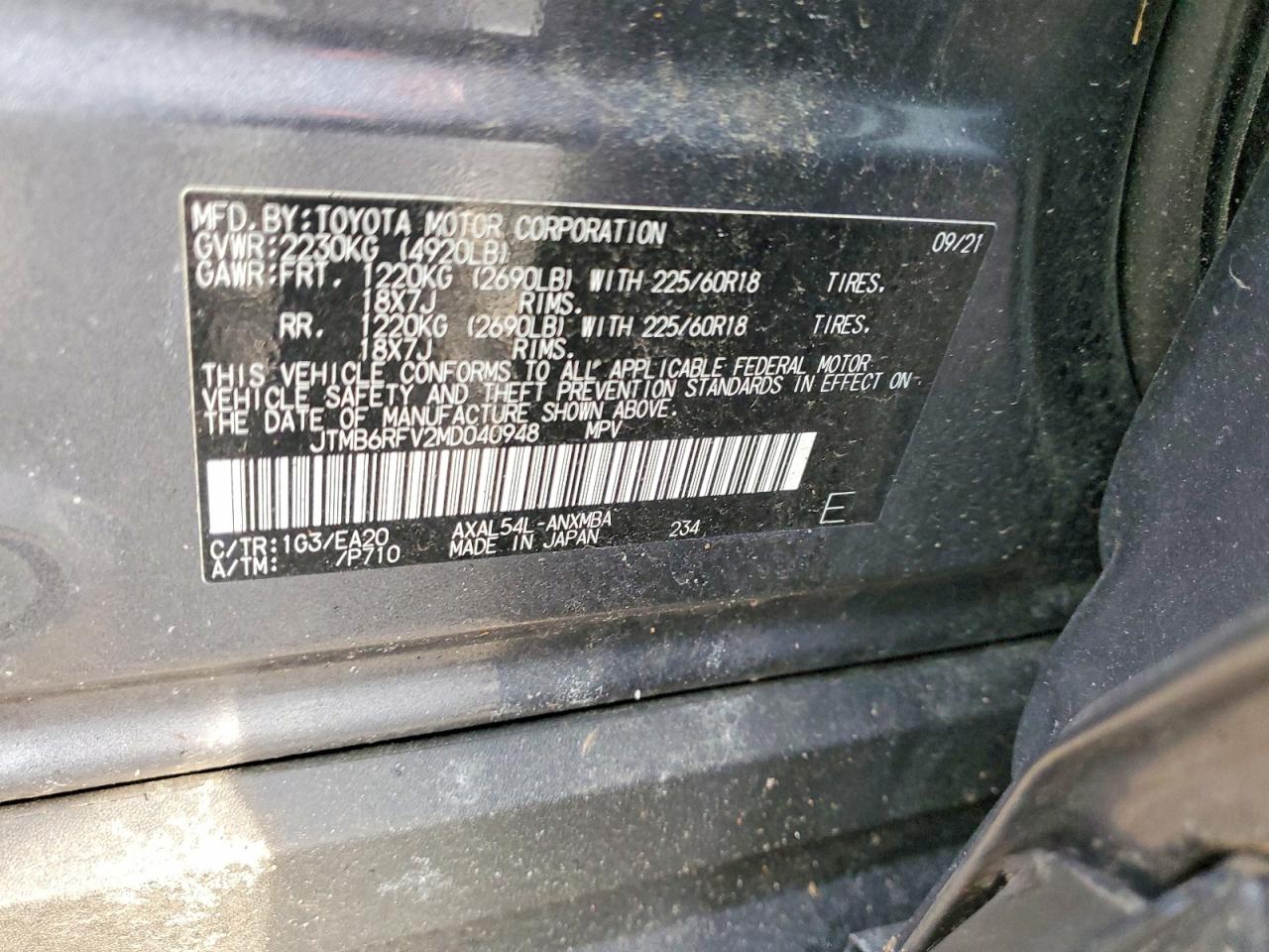 2021 TOYOTA RAV4 XLE PREMIUM photo 13
