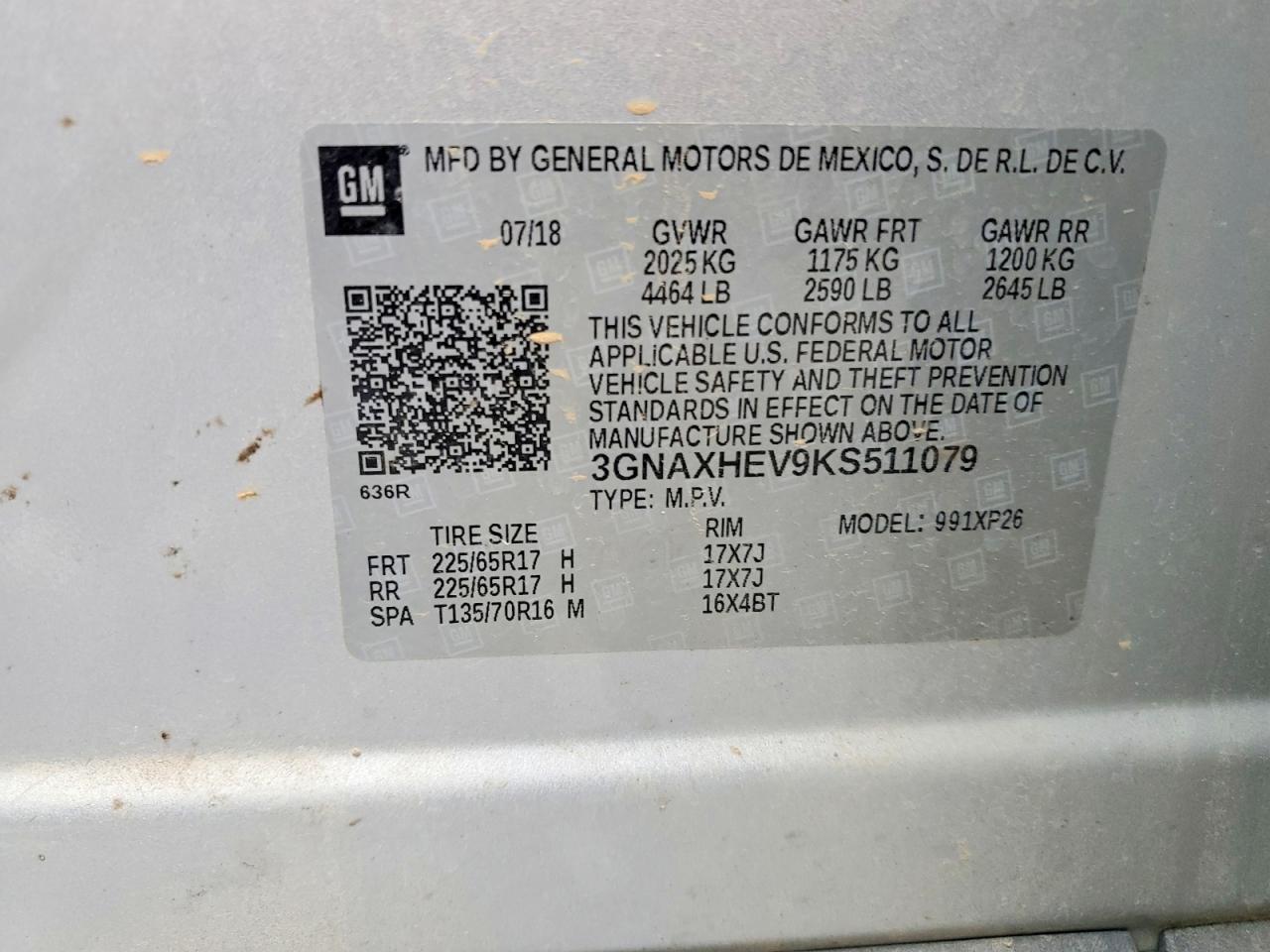 2019 CHEVROLET EQUINOX LS photo 12