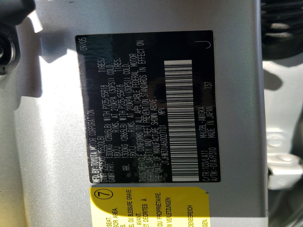 2006 LEXUS RX 400 photo 13