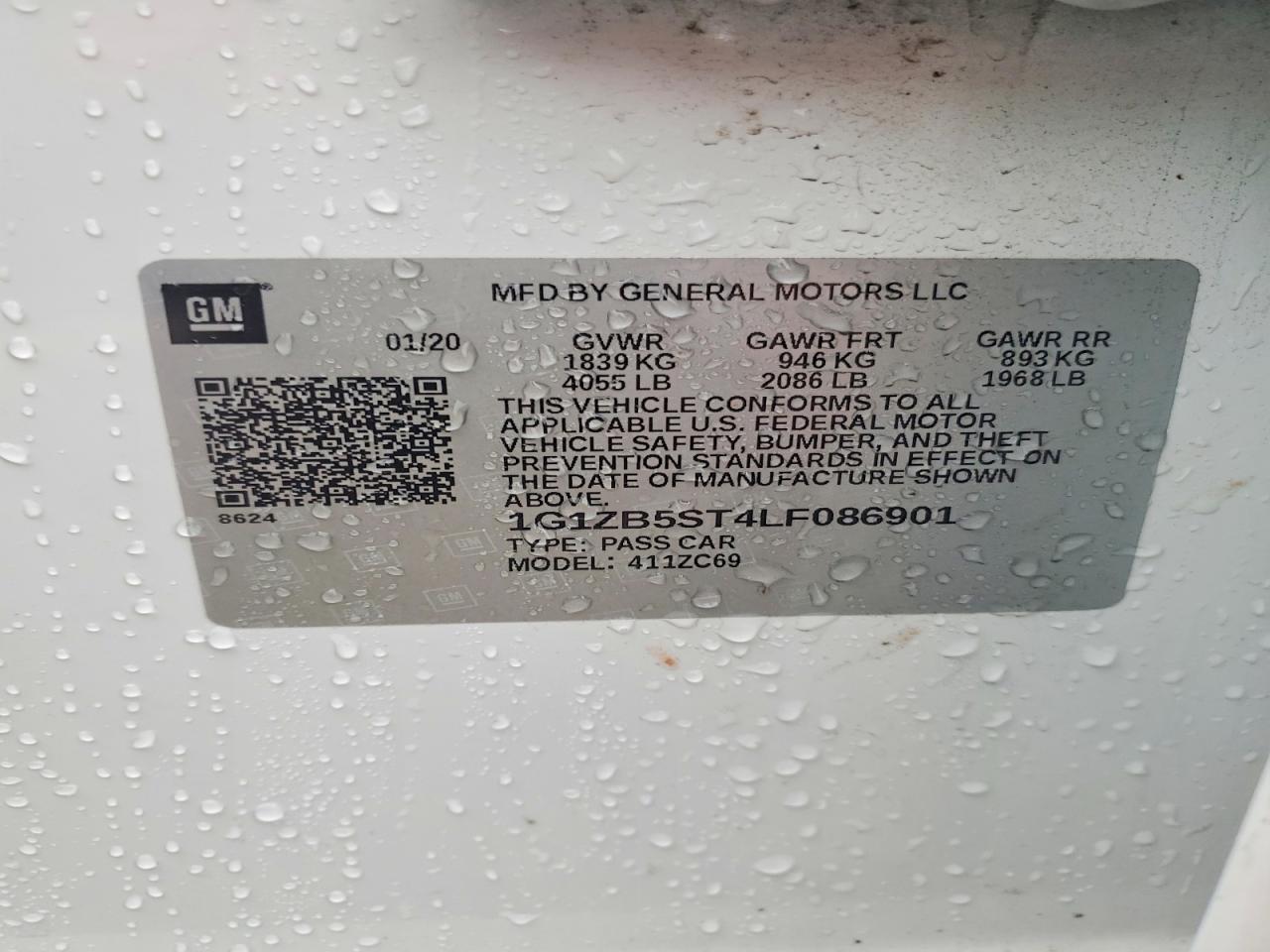 2020 CHEVROLET MALIBU LS photo 12