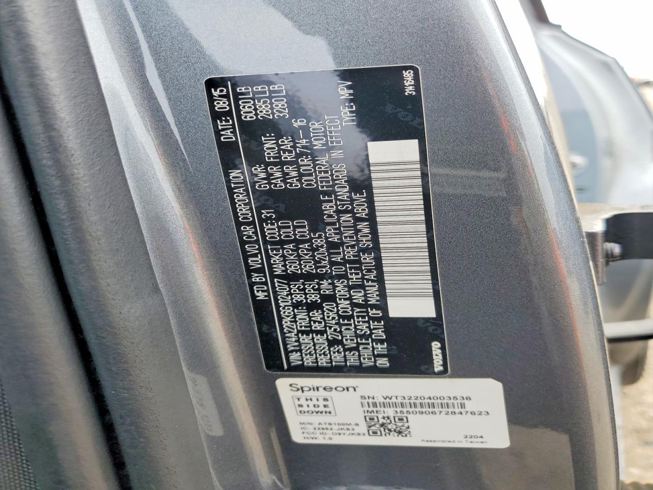 2016 VOLVO XC90 T6 photo 12