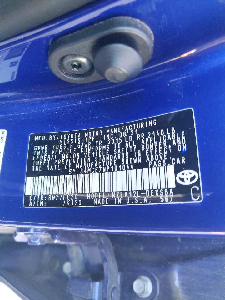 2022 TOYOTA COROLLA SE photo 12