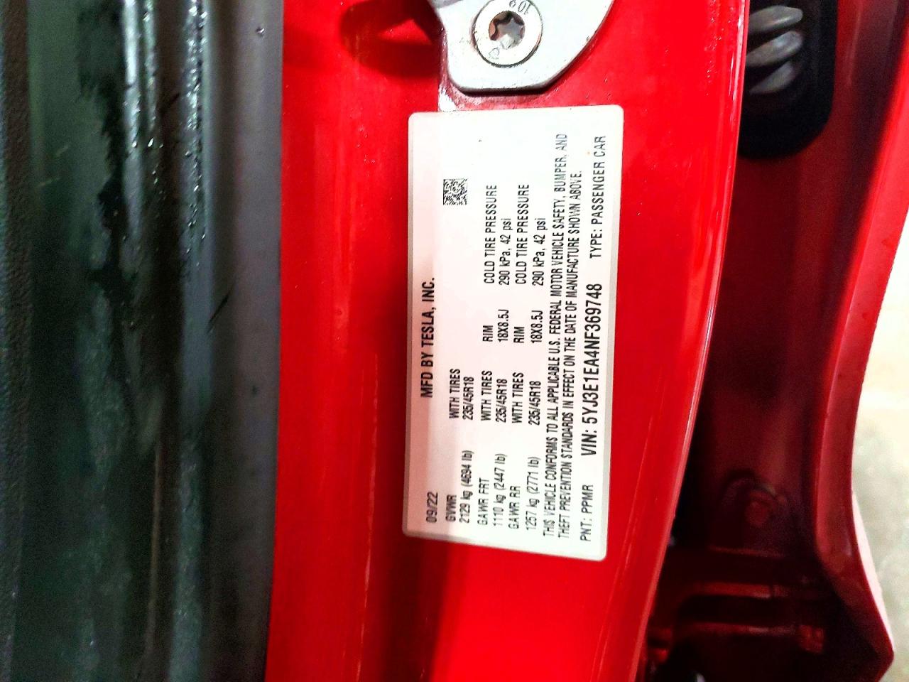 2022 TESLA MODEL 3 photo 23
