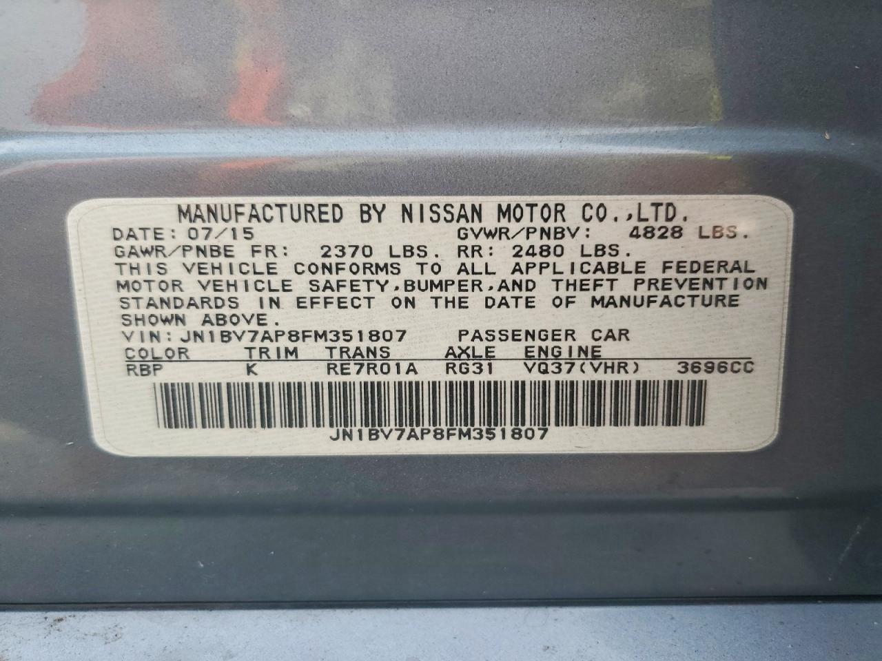 2015 INFINITI Q50 BASE photo 13