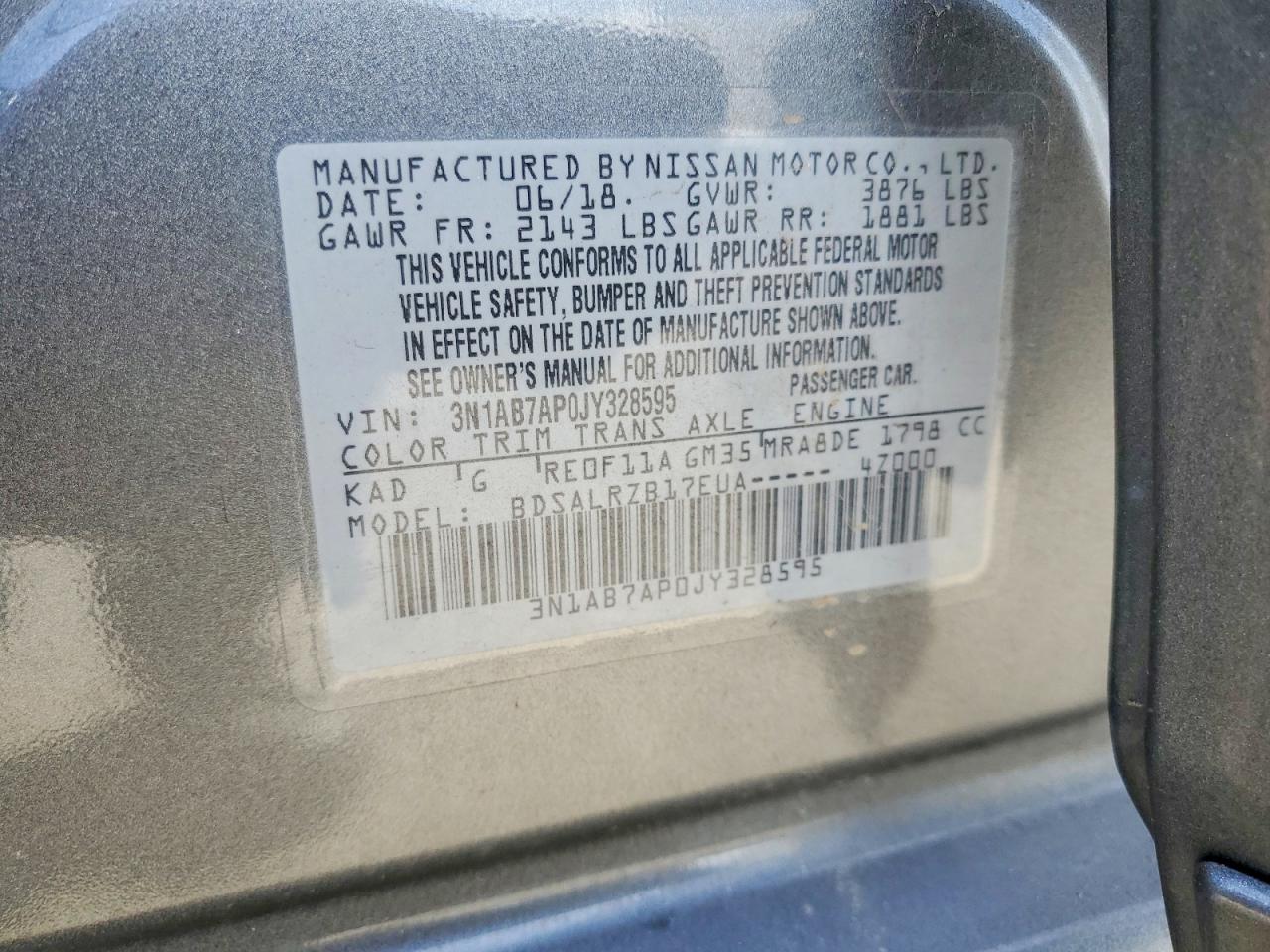2018 NISSAN SENTRA S photo 13