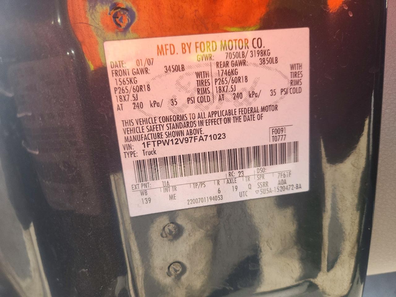 2007 FORD F150 SUPERCREW photo 12