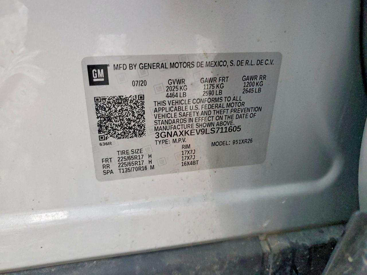 2020 CHEVROLET EQUINOX LT photo 14