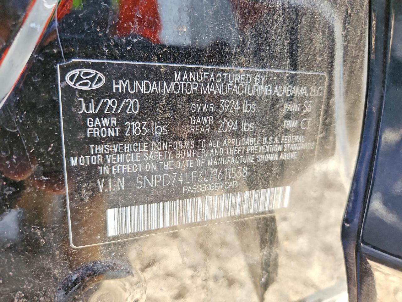 2020 HYUNDAI ELANTRA SE photo 12