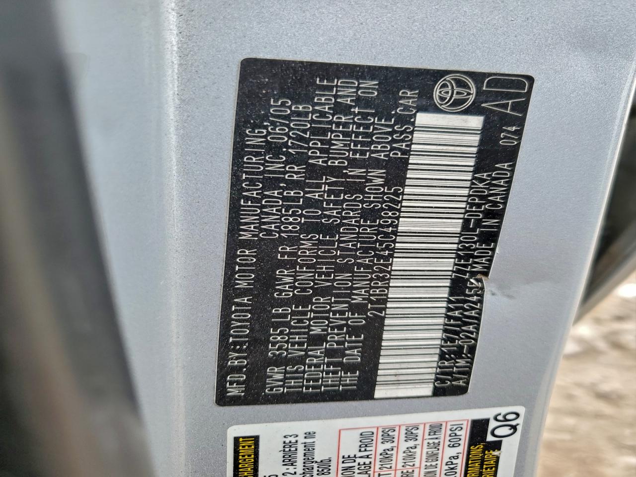 2005 TOYOTA COROLLA CE photo 13