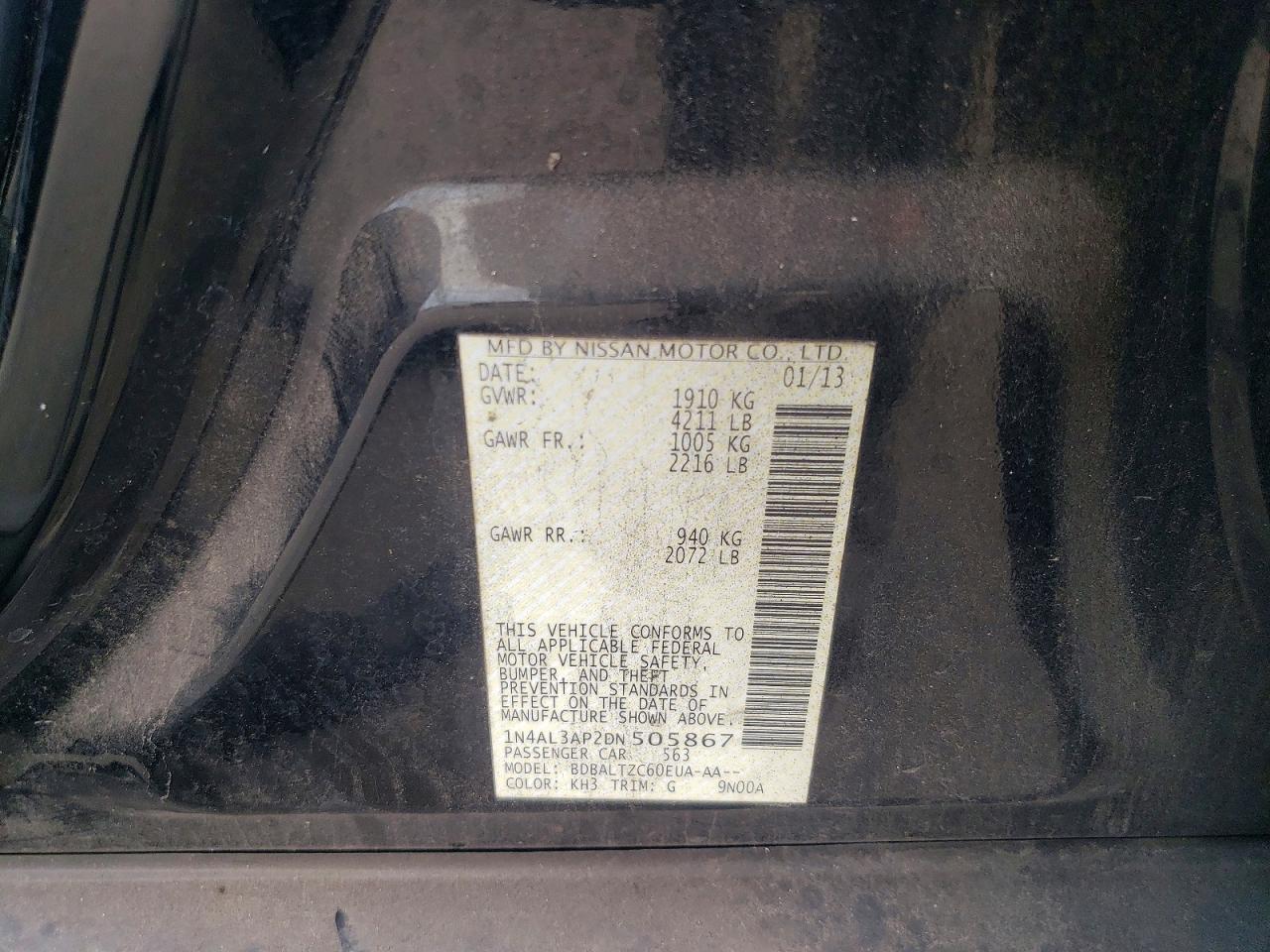 2013 NISSAN ALTIMA photo 13