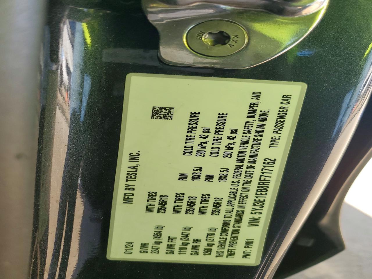 2024 TESLA MODEL 3 photo 12