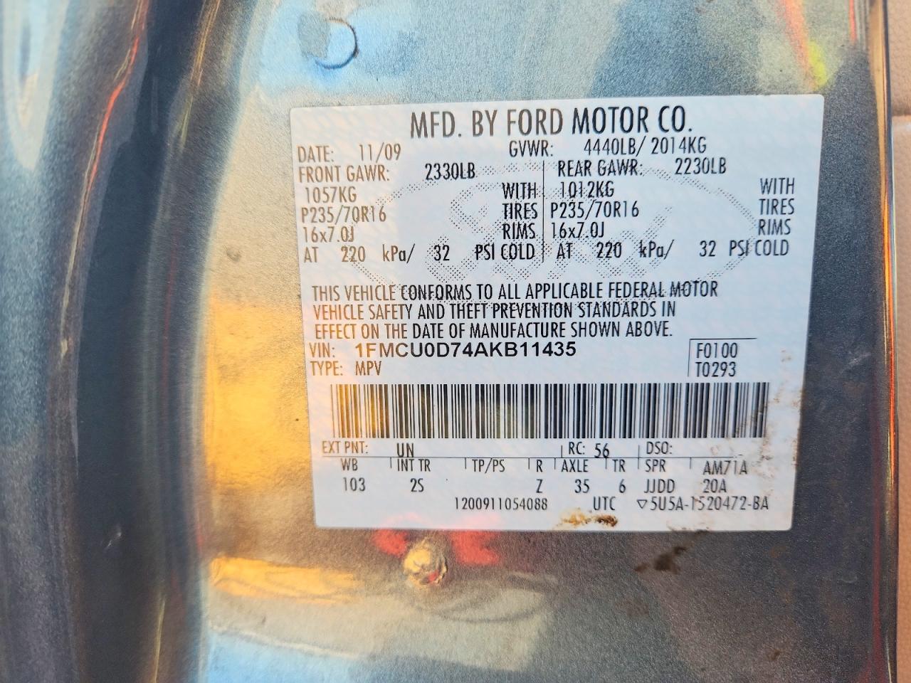 2010 FORD ESCAPE XLT photo 13