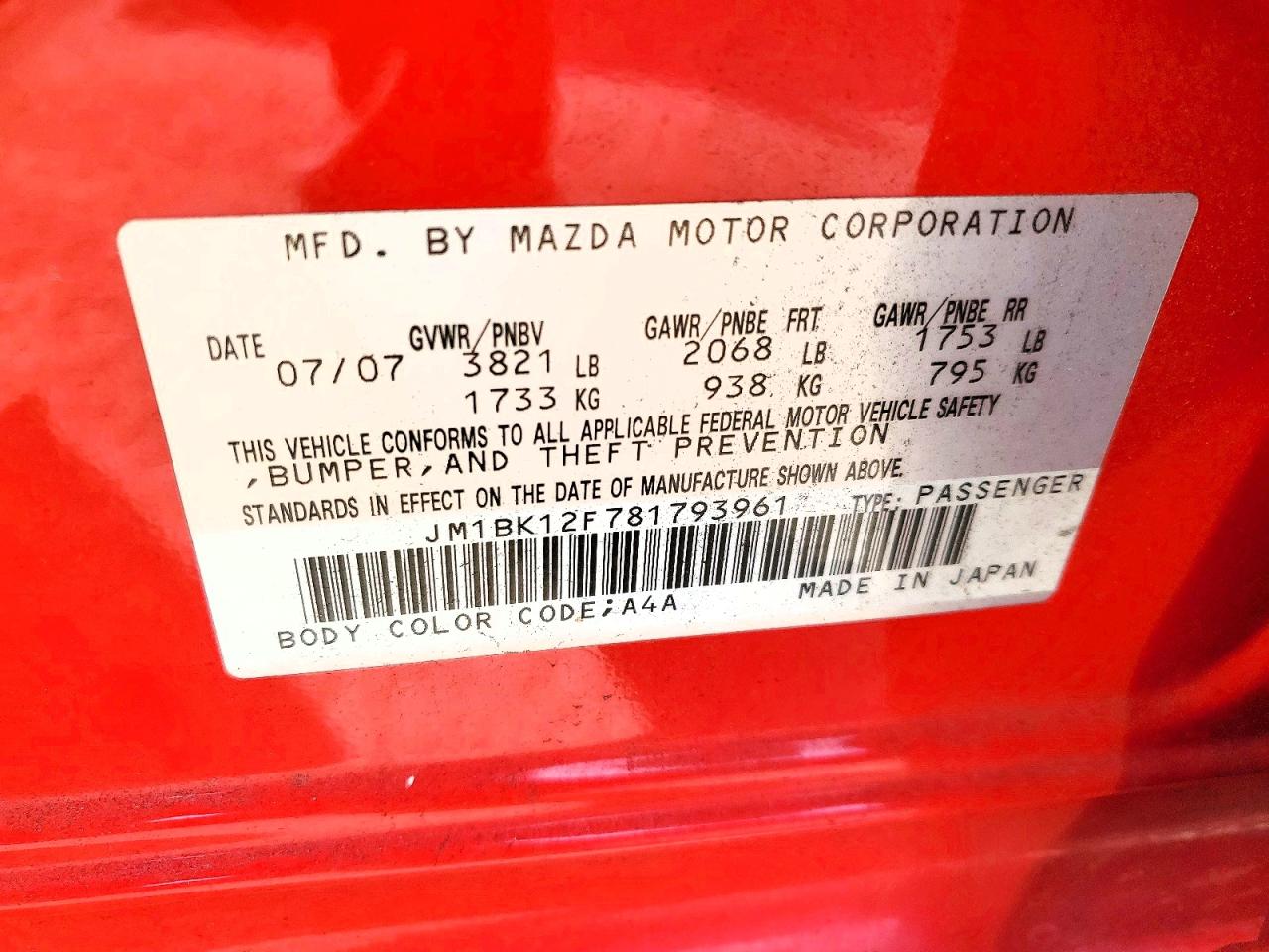 2008 MAZDA 3 I photo 23