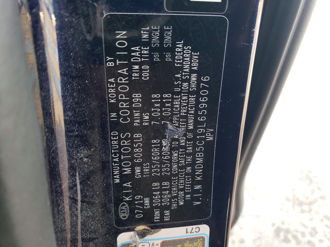 2020 KIA SEDONA LX photo 12
