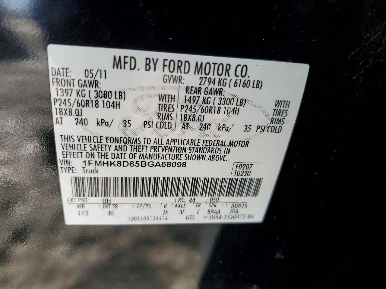 2011 FORD EXPLORER XLT photo 13