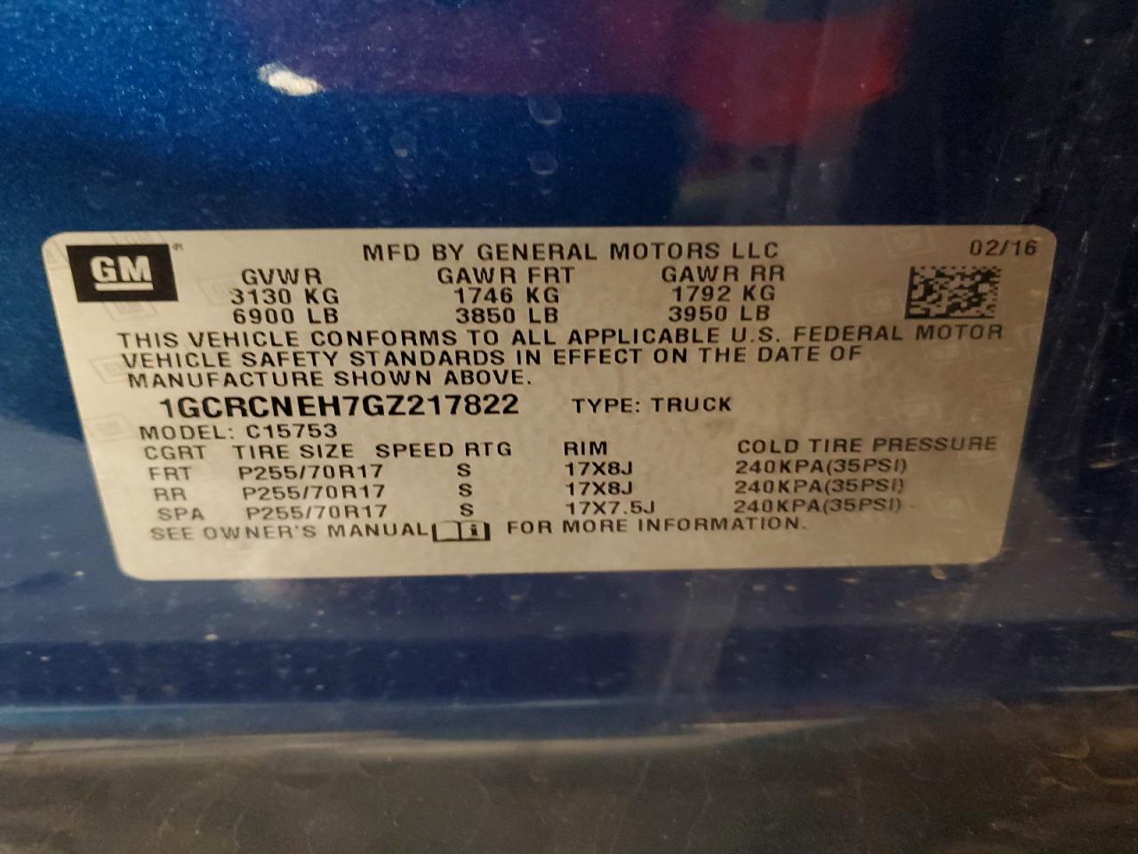 2016 CHEVROLET SILVERADO C1500 photo 12