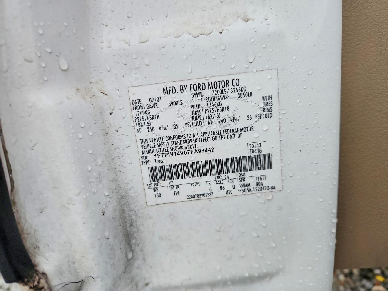 2007 FORD F150 SUPERCREW photo 12