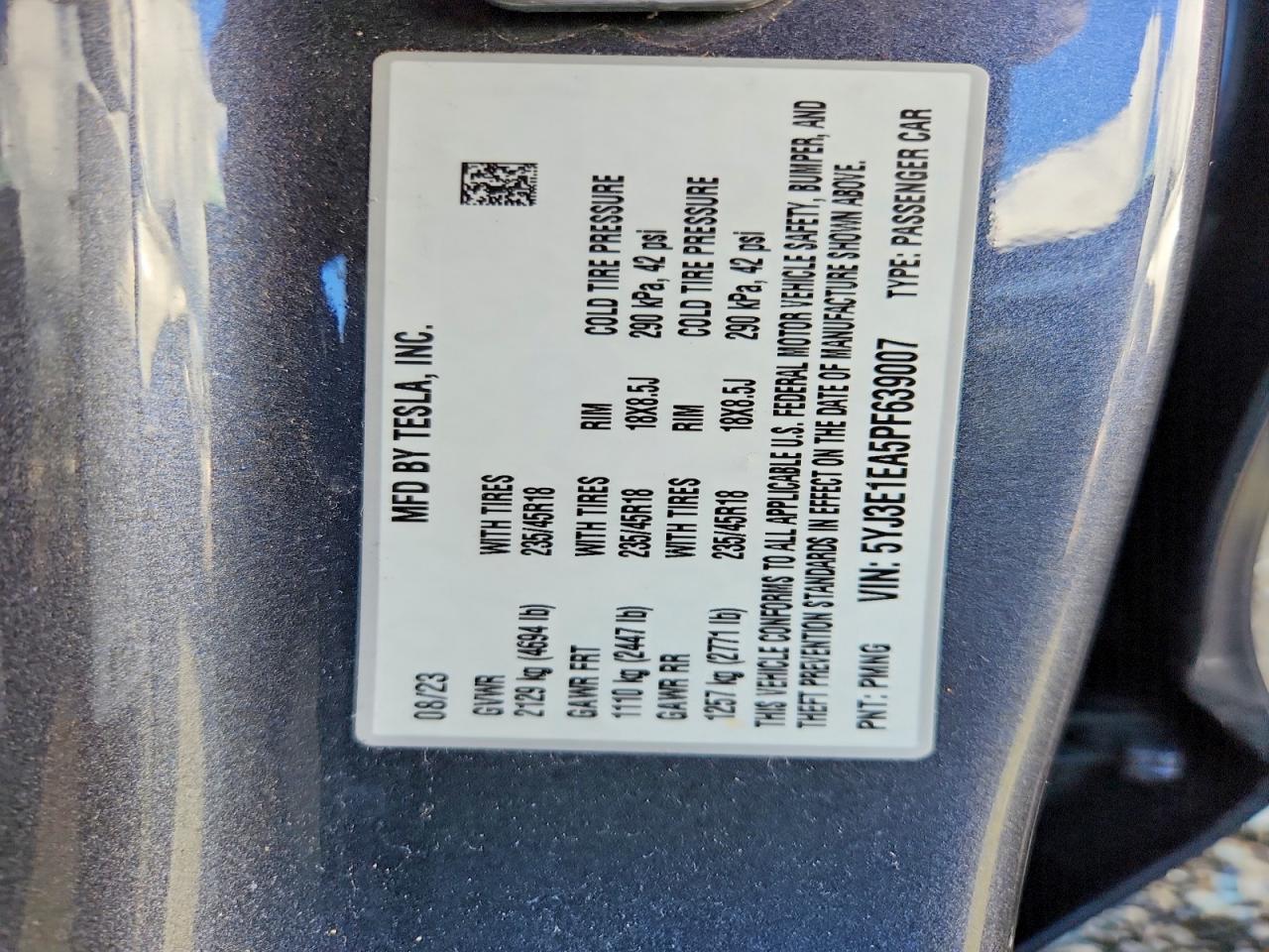 2023 TESLA MODEL 3 photo 12