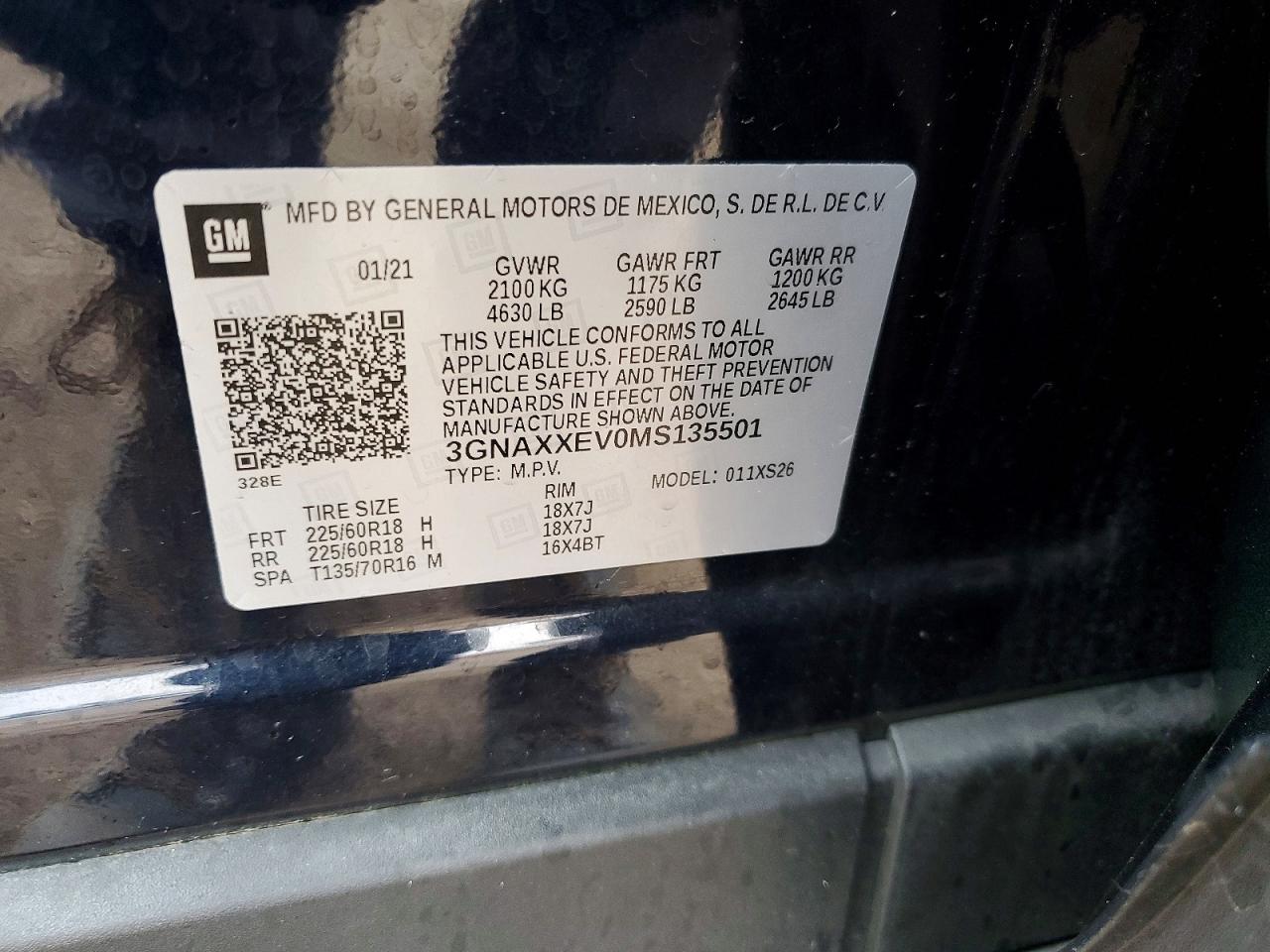 2021 CHEVROLET EQUINOX PREMIER photo 13