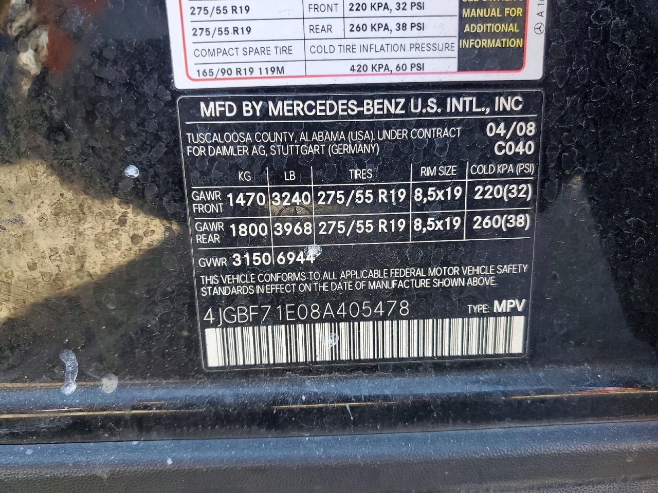 2008 MERCEDES-BENZ GL 450 4MATIC photo 13