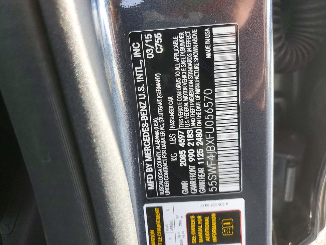 2015 MERCEDES-BENZ C 300 photo 12