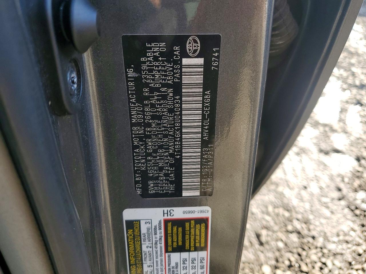 2008 TOYOTA CAMRY HYBRID photo 12