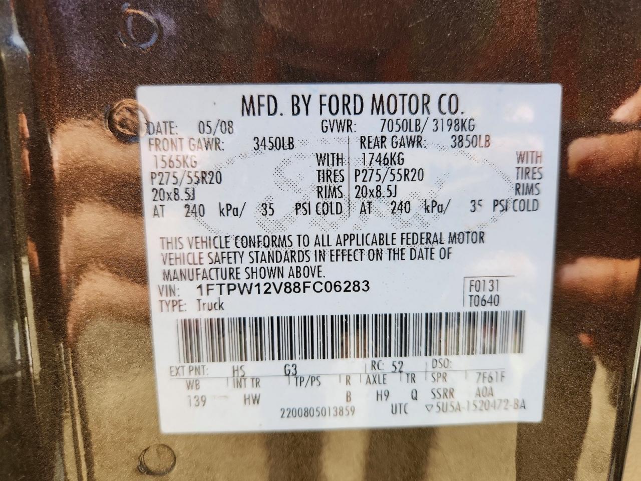 2008 FORD F150 SUPERCREW photo 12