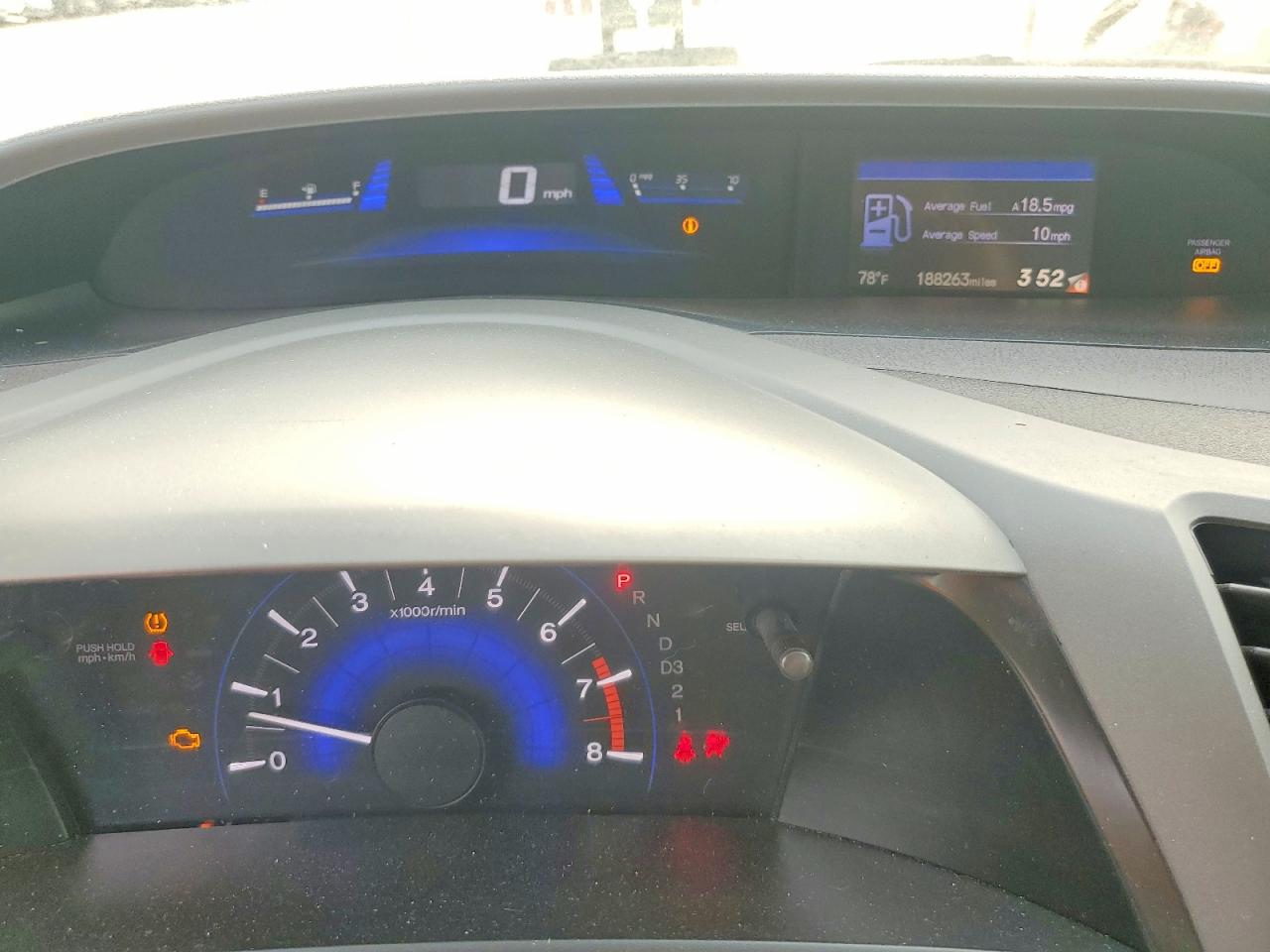 2012 HONDA CIVIC EX photo 9