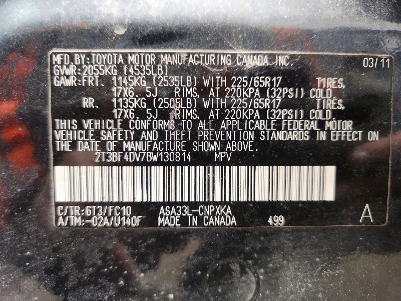 2011 TOYOTA RAV4 photo 12