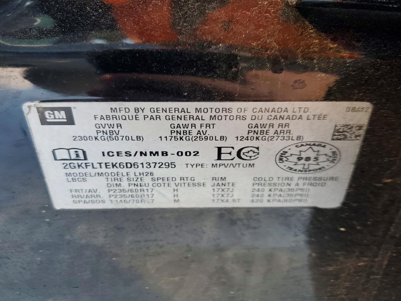 2013 GMC TERRAIN SLE photo 13