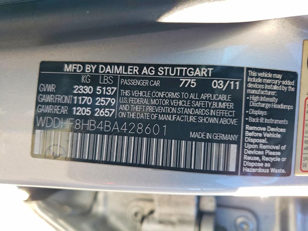 2011 MERCEDES-BENZ E 350 4MATIC photo 23