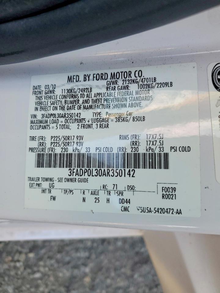 2010 FORD FUSION HYBRID photo 12