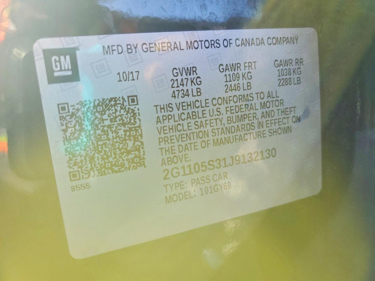 2018 CHEVROLET IMPALA LT photo 12