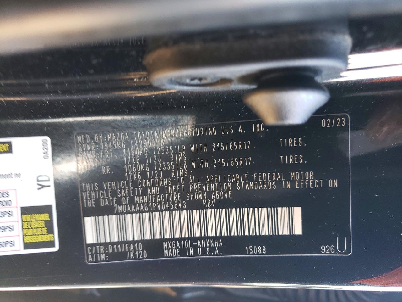2023 TOYOTA COROLLA CROSS L photo 14
