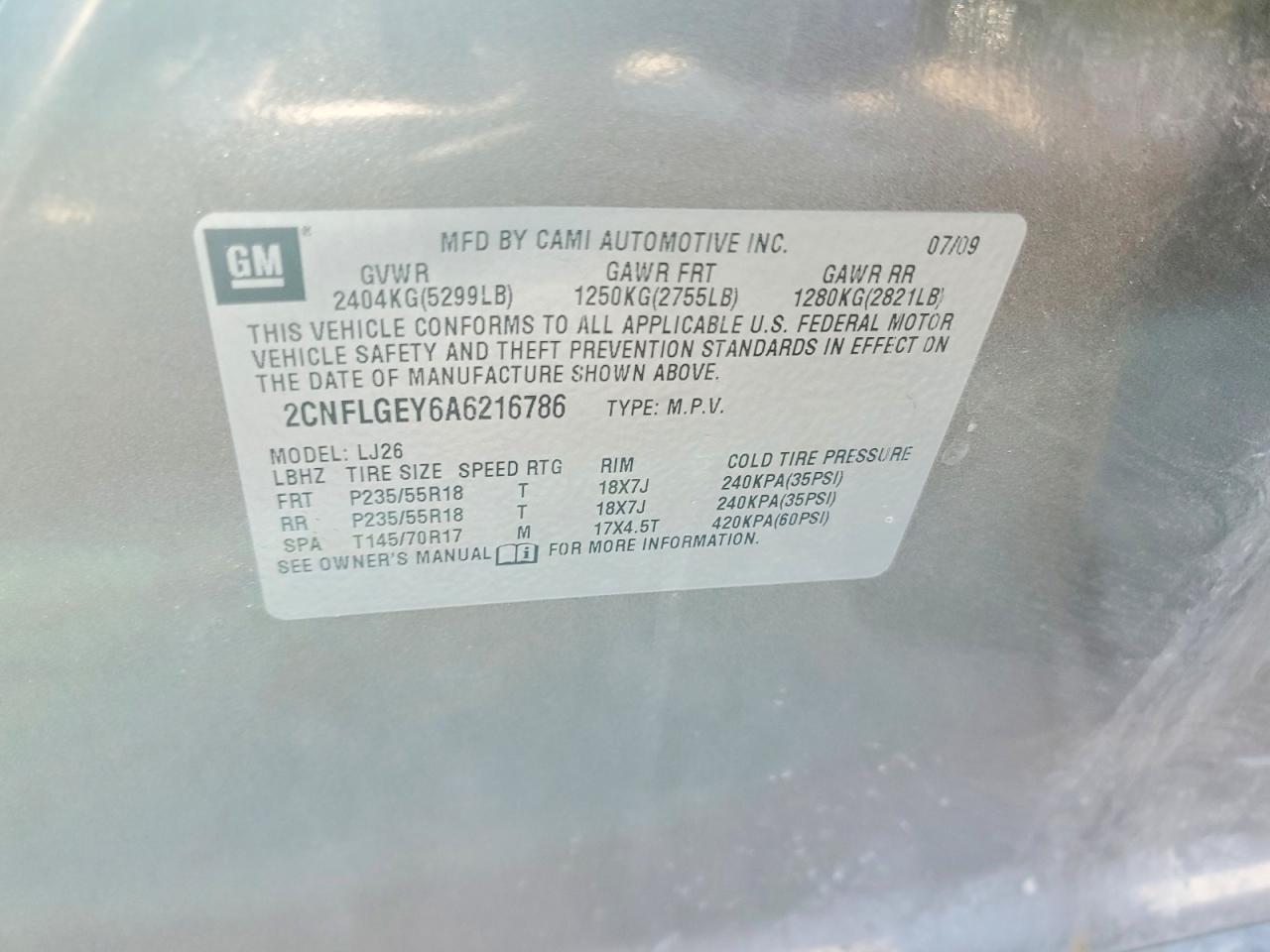 2010 CHEVROLET EQUINOX LTZ photo 13