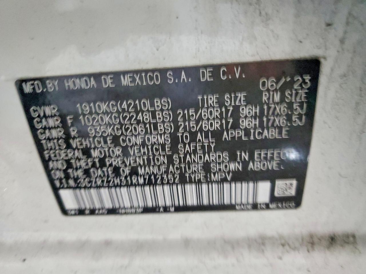 2024 HONDA HR-V LX photo 13