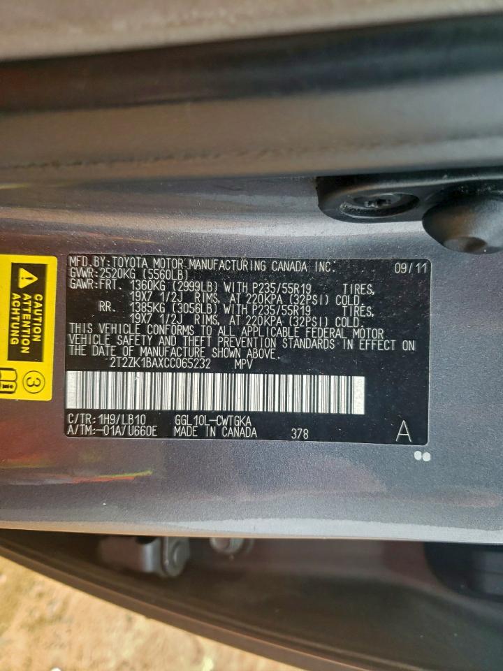 2012 LEXUS RX 350 photo 13