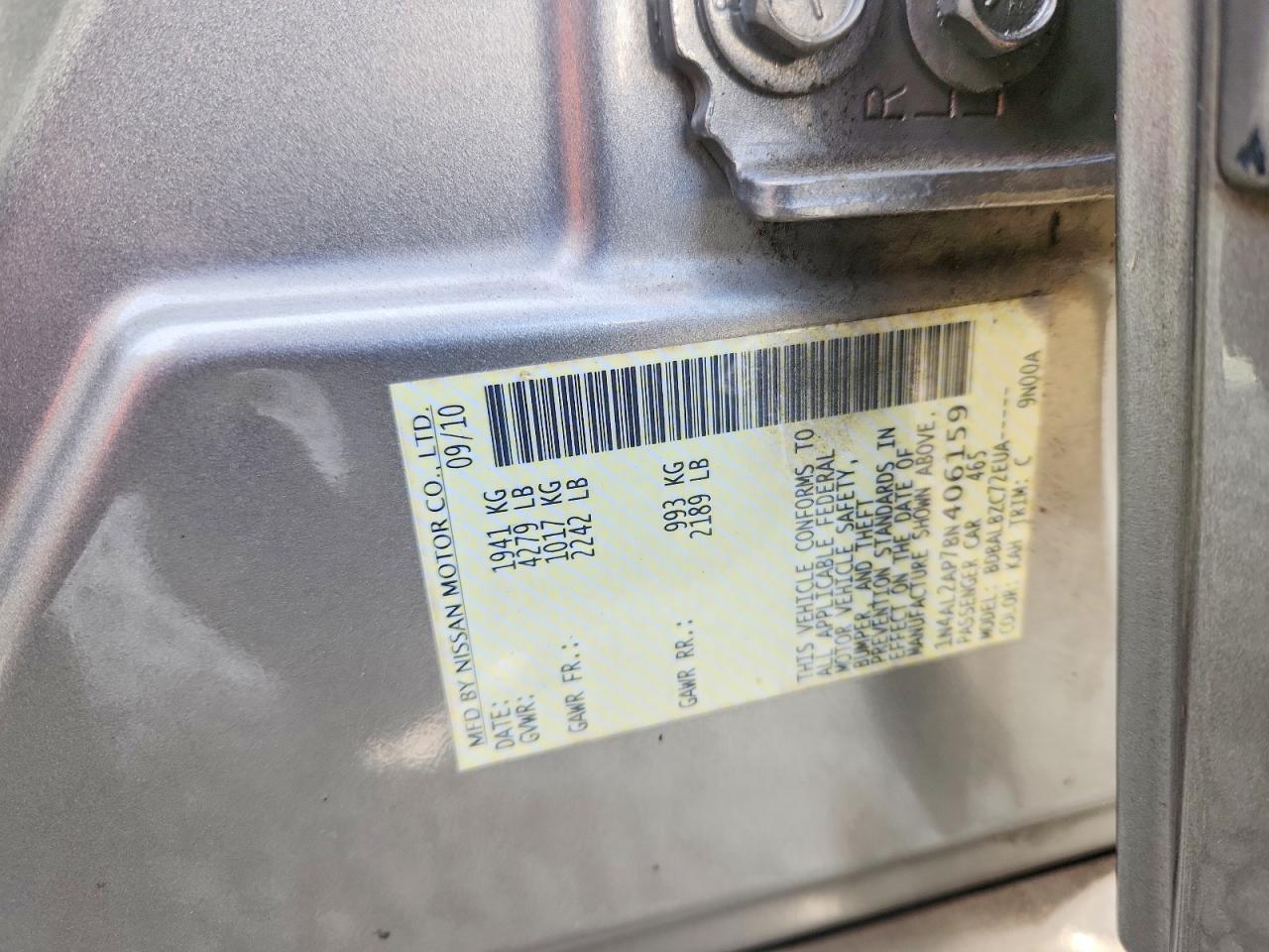 2011 NISSAN ALTIMA BASE photo 12