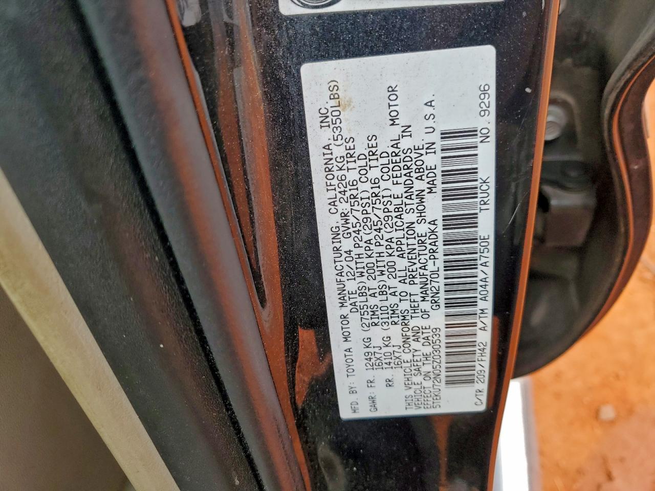 2005 TOYOTA TACOMA DOUBLE CAB PRERUNNER LONG BED photo 12
