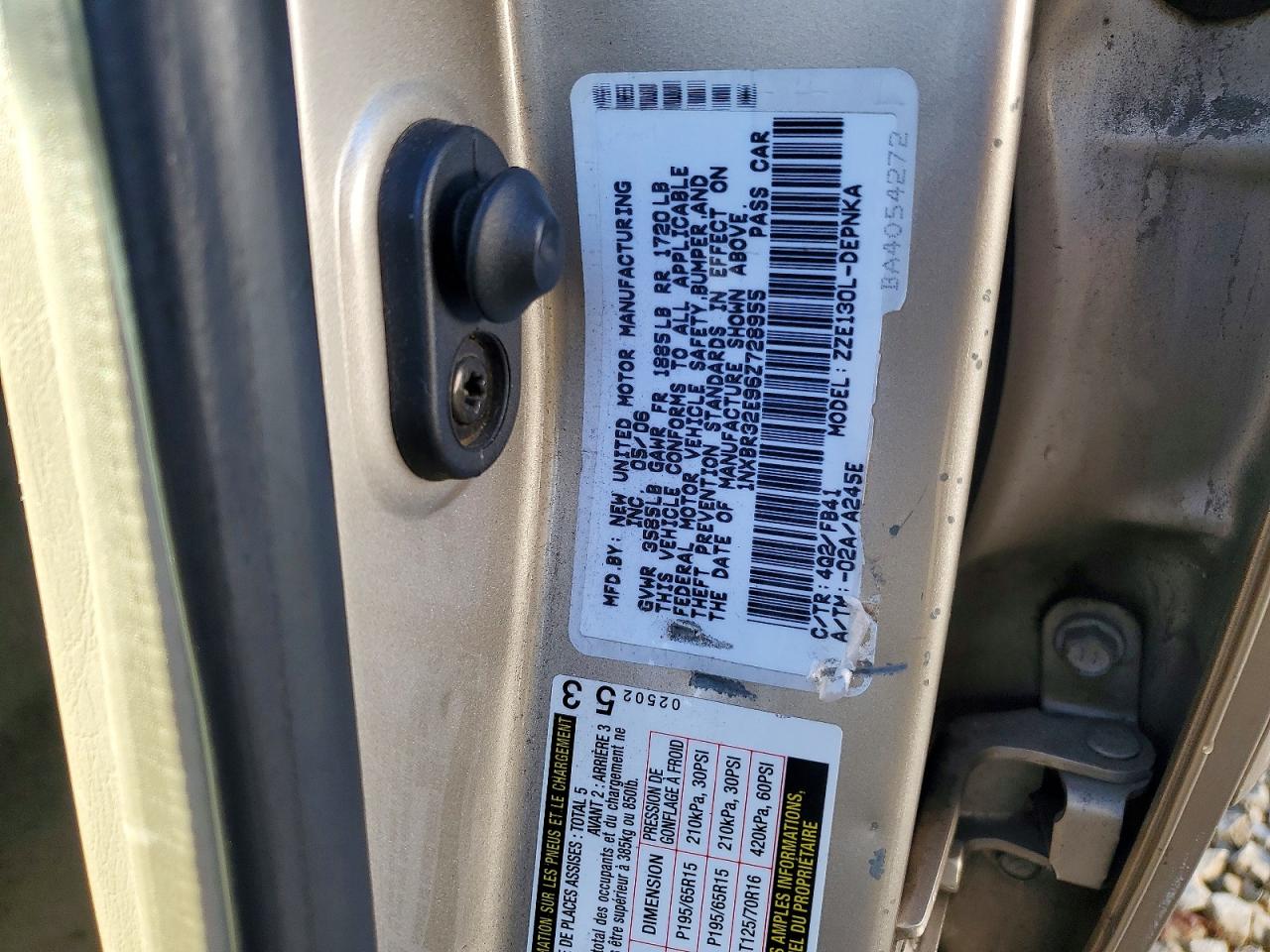 2006 TOYOTA COROLLA CE photo 12